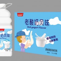 益品妙老酸奶風(fēng)味原味果粒風(fēng)味飲料 1.5L×8瓶