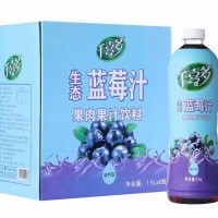 千喜多生態(tài)藍莓汁果肉果汁飲料 1.5Lx6瓶